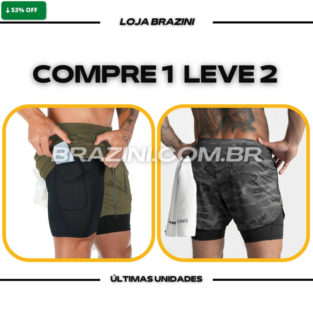 Short DryFit® de Compressão - Compre 1 leve 1 de graça