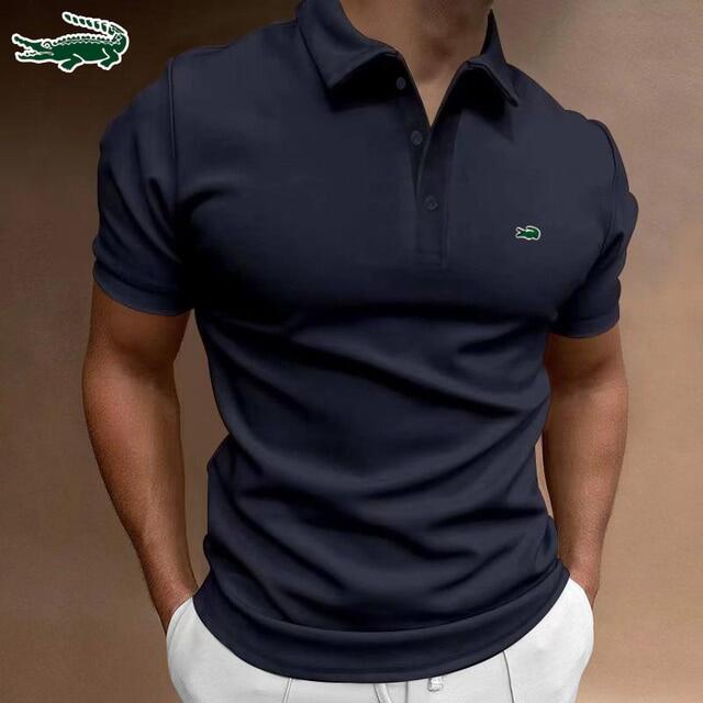 2023  Camisa pólo em piquet de algodão