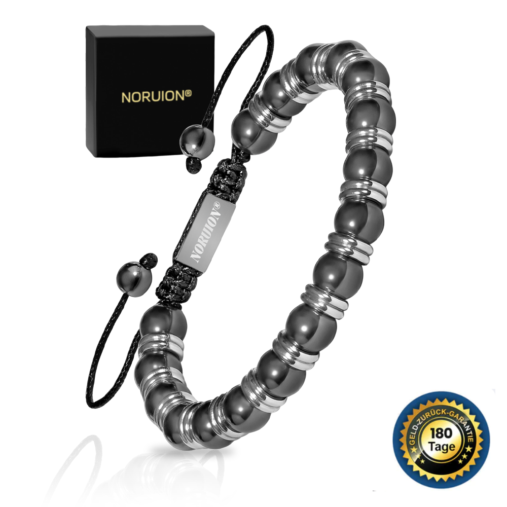 ❤️‍🔥 Pulseira de hematita magnética NORUION® 🌟 