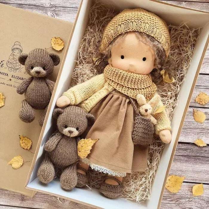 🎁🎁O melhor presente para crianças - Boneca Waldorf feita à mão👧
