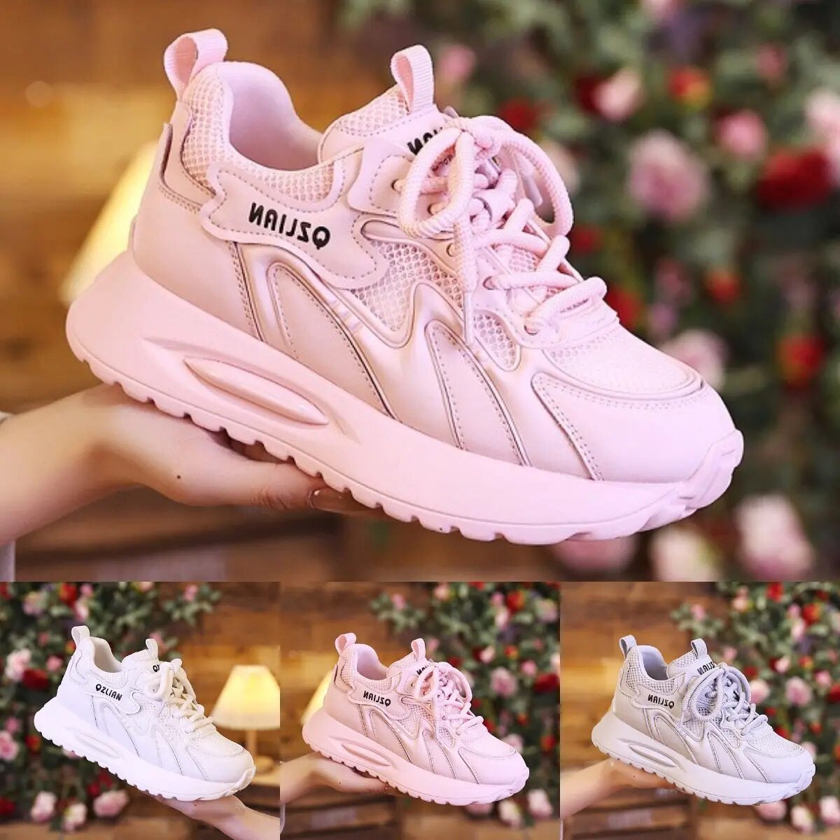 【35-40】2024 verão nova malha respirável sapatos desportivos femininos