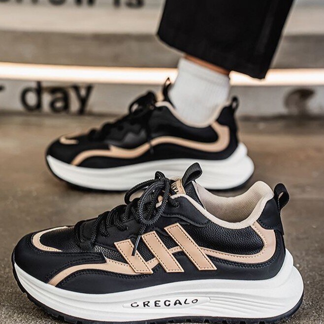 New thick-soled high-top men's sports shoes