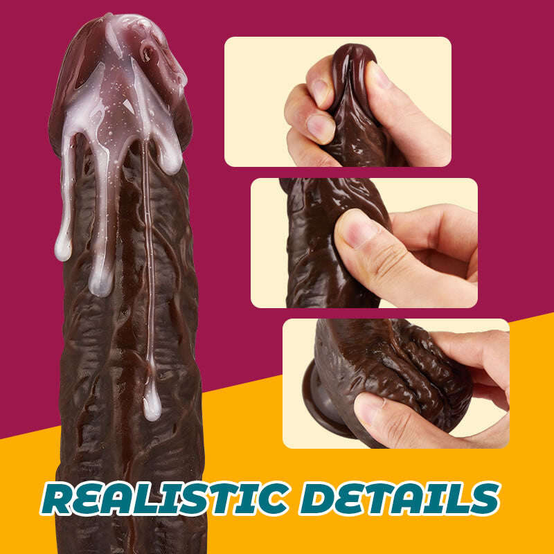 Chimp 8 Empurrando 8 Vibrando 8 Balan?ando Dildo realista selvagem realista 23 cm
