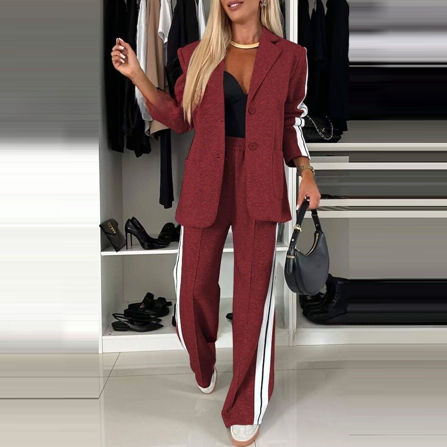 CONJUNTO DE DUAS PEÇAS ELEGANTE, CONFORTÁVEL E ELEGANTE OUTONO 2024