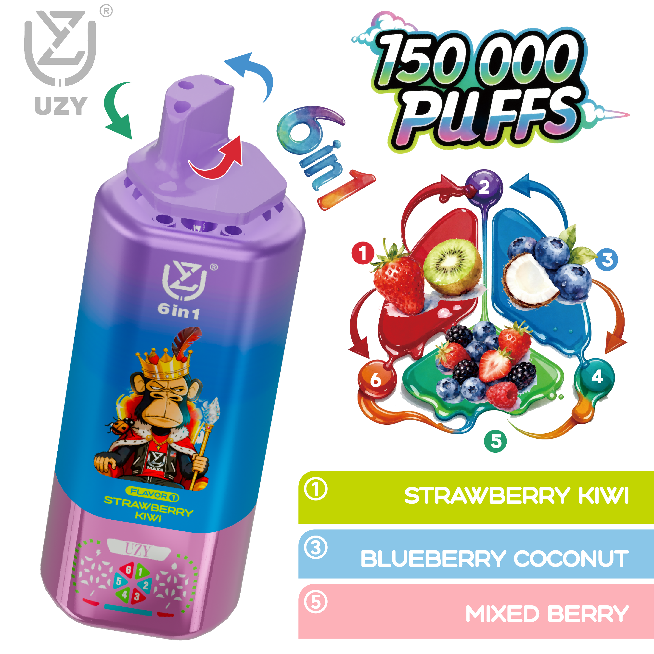 UZY 6 in 1 150K Puffs1