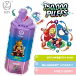 UZY 150K Puffs Vape Blueberry Ice & Raspberry Lemon & Watermelon Bubblegum