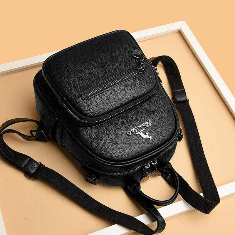 MOCHILA DE COURO FEMININA - ALLEGAT