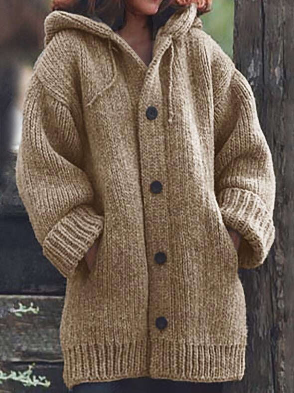 NOVO | COLETE MALHA COM BOTÕES COM CAPUZ