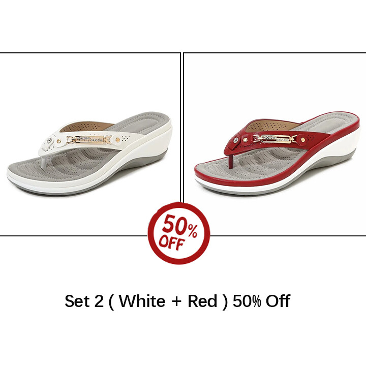 ⏰Last Day Promotion 49% OFF -Women's Arch Support Soft Cushion Flip Flops Thong Sandals Slippers