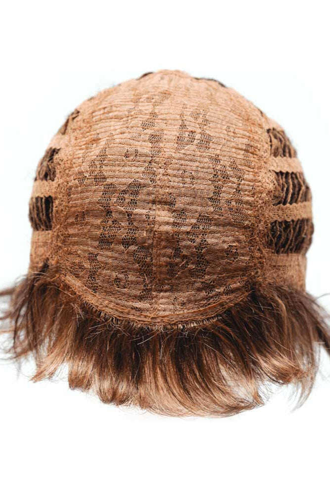 Highlighted side-parted long straight hair