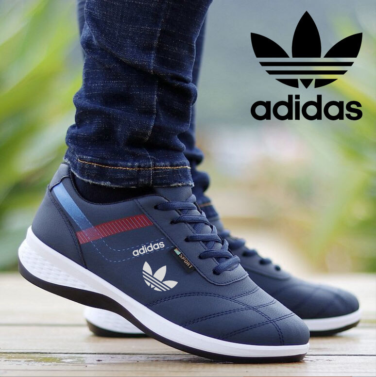 Adidas® 2025 sapatos casuais masculinos de couro, calçados esportivos à prova d'água, tênis respiráveis, sapatos masculinos de couro para jovens
