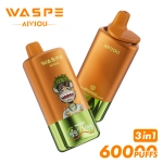 WASPE AIVIOU 60000 Puffs Disposable Vape Watermelon ice cream + strawberry-kiwi + lemon-lime