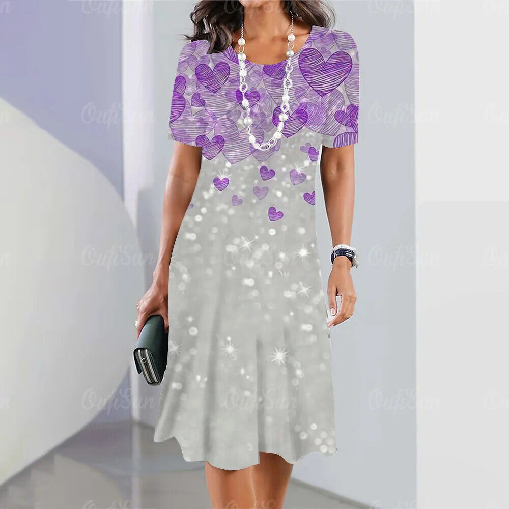🔥  🔥 【S-5XL】Vestido retrô elegante com gola redonda