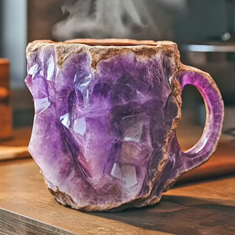 (💐Promocja wiosenna💐) ✨️2025 Nowe kubki do kawy z kryształkami mineralnymi☕
