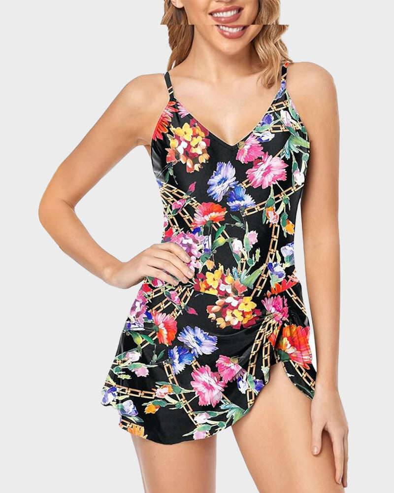 2025 New Women's Tummy Control Slim Fit One Piece Swimsuit