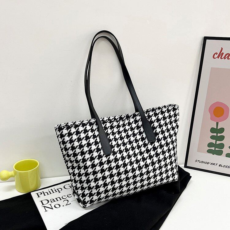 Bolsa City com estampa Houndstooth