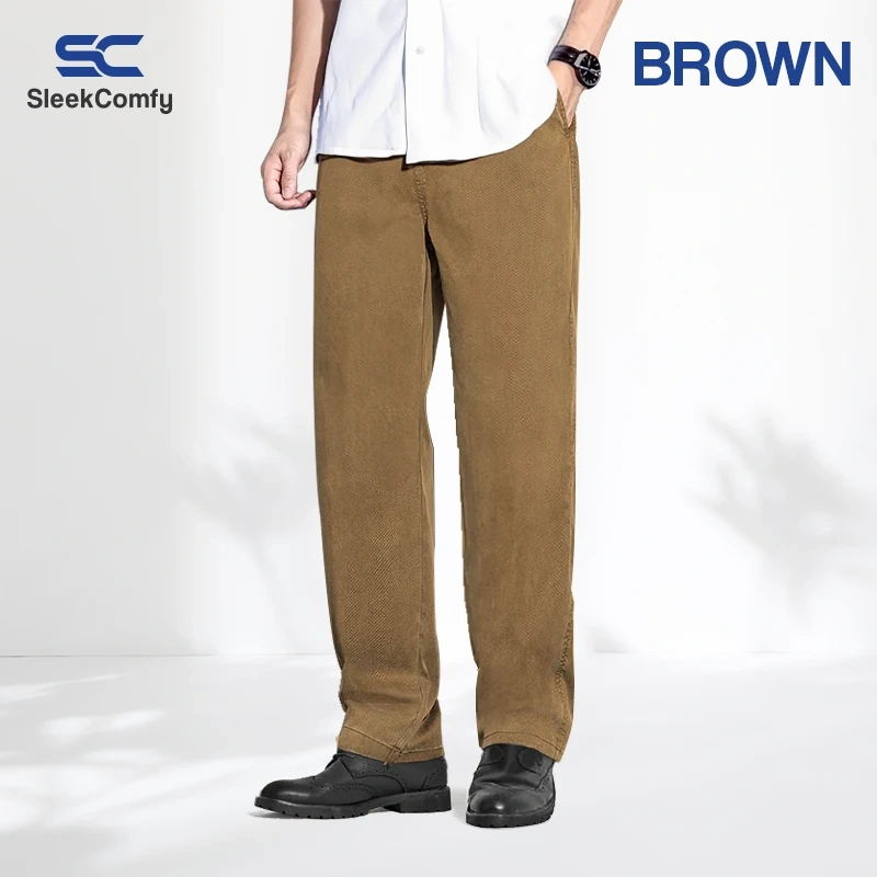 SleekComfy - Calça jeans reta com ajuste regular e conforto para o dia todo