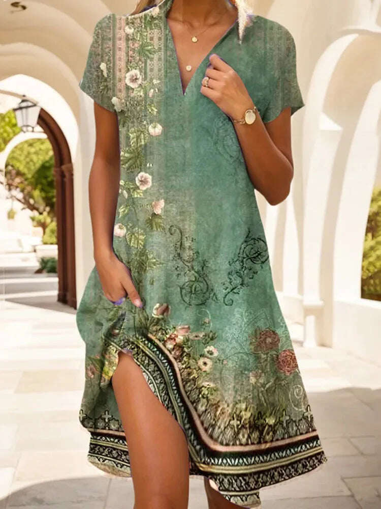👗 Printed Bohemian Dress
