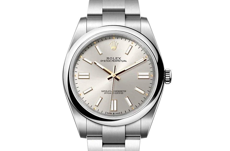 Rolex 124300 Oyster-Perpetual Prata - Novo