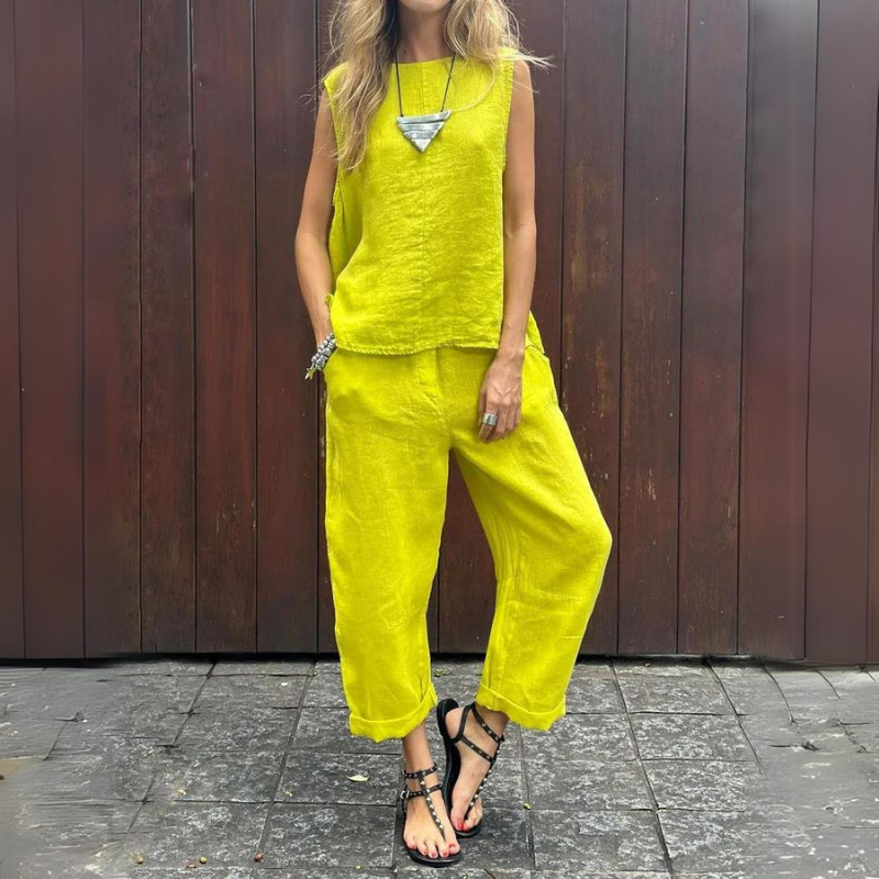 Viviana® Conjunto de verão em algodão artesanal