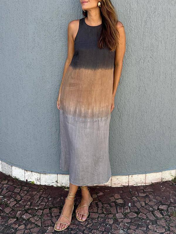 🌈Tie-dye gradijent ležerna haljina
