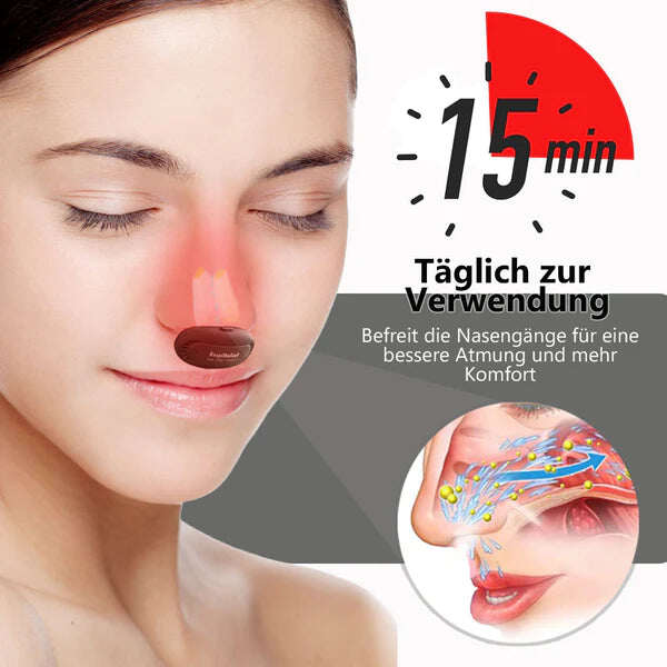 Dispositivo de terapia nasal Oveallgo™ INSTANT RespiRelief com luz vermelha
