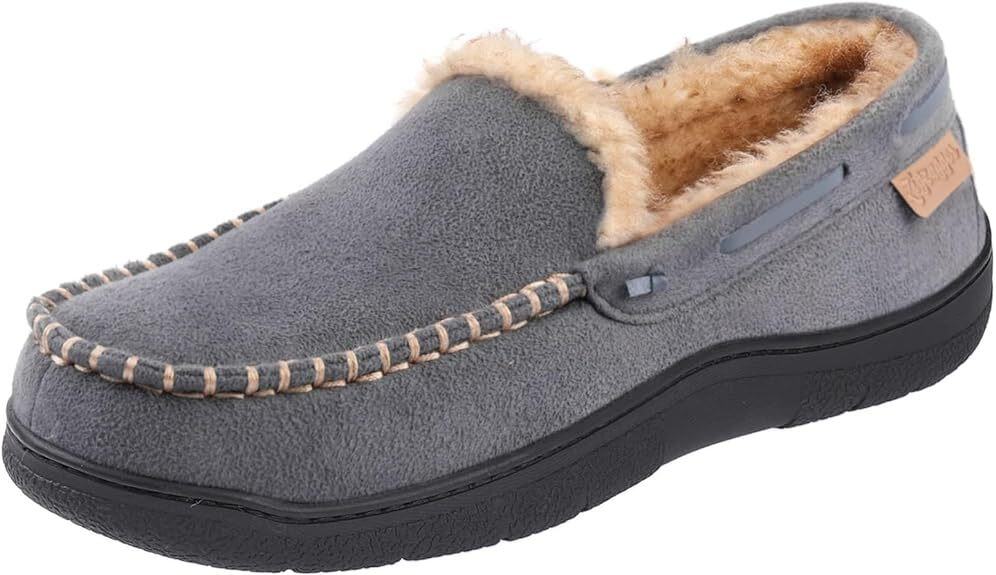 Cross-border cotton slippers autumn and winter indoor home use non-slip warm plus velvet suede slippers winter men's Amazon