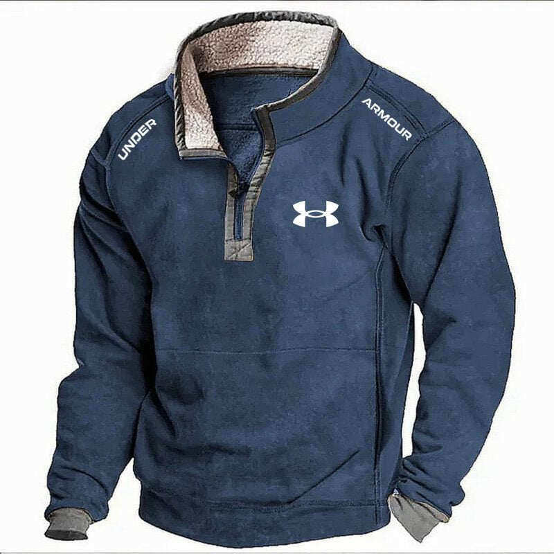 Suéter masculino com zíper Sherpa