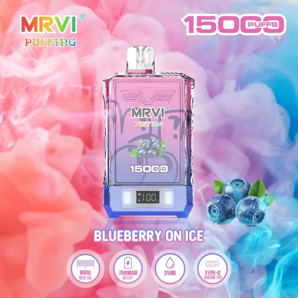 MRVI PUFFING 15000 Puffs Dual Mesh Digital Screen 15k Wholesale Rechargeable Disposable Vapes