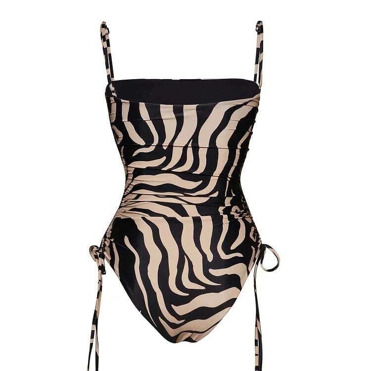 👙 Printed One Piece and Sarong Swimsuit Set