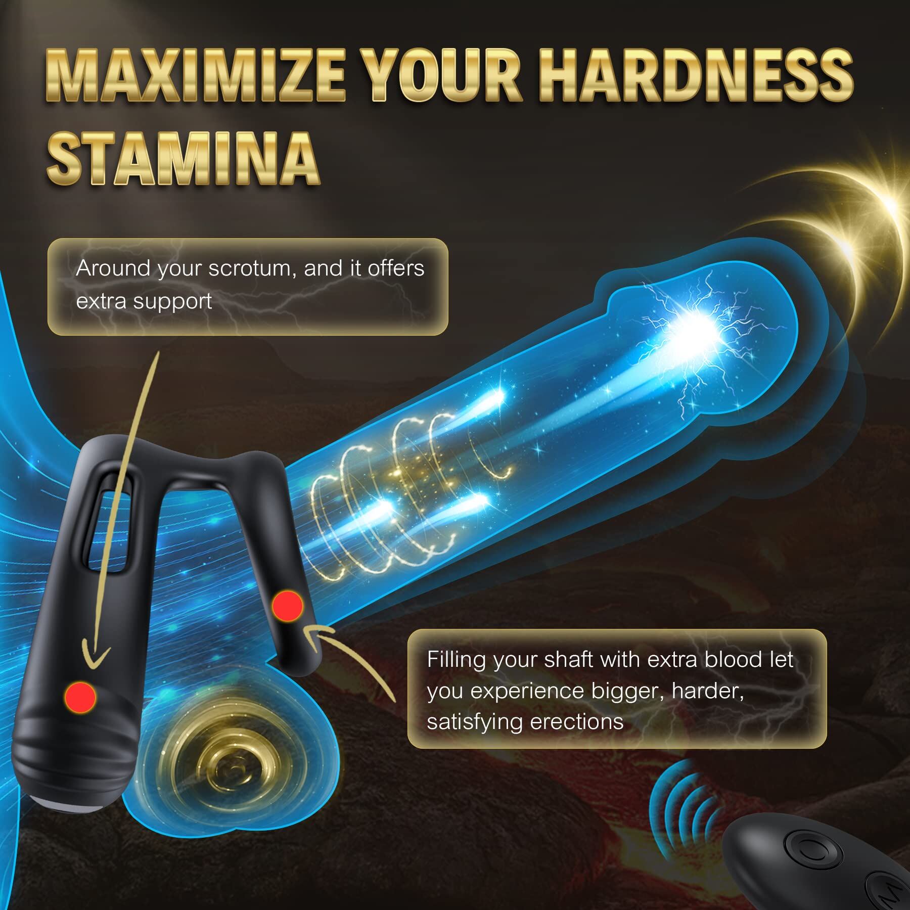 🎀Специално пуснат на пазара през 2024 г. - 💍Speeds Мъжки пенис Вибриращ пръстен Вибратор Секс играчки за мъже