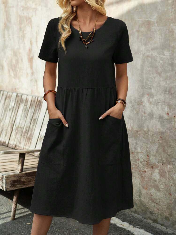 2024 novo vestido casual confortável de algodão e linho