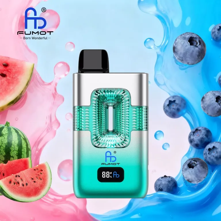 FUMOT ECO 2IN1 50K is a high-capacity rechargeable disposable vape Grape Gummy Bear & Strawberry Gummy Bear