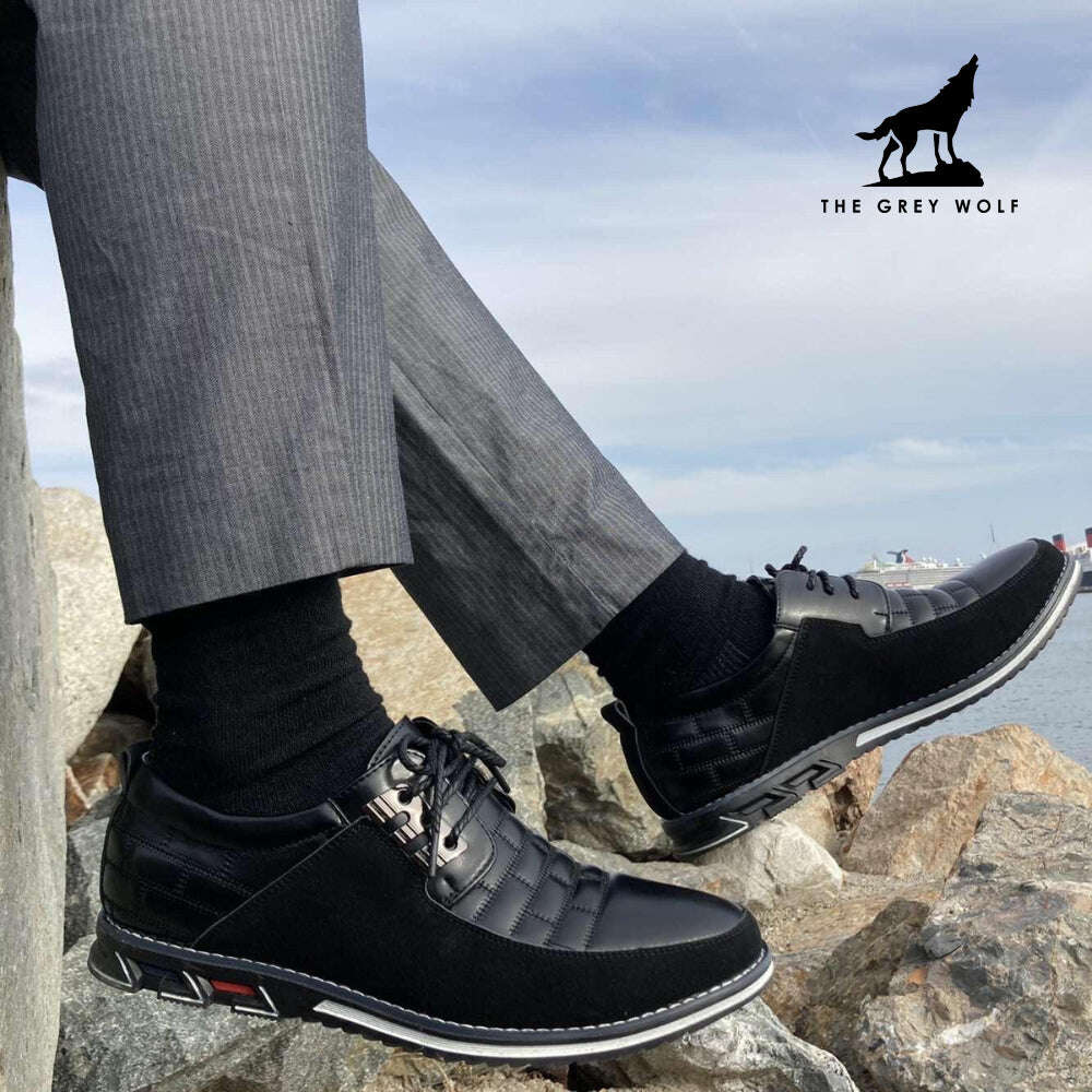 Derby listrado ortopédico de couro Grey Wolf™