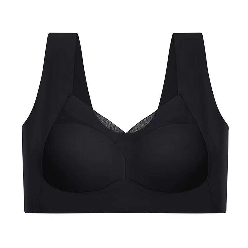 (3 peças) Triumph – Roupa íntima sexy sem costura de seda gelada sem push up [M-5XL]