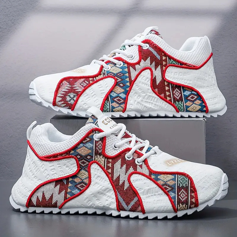 2024 Casual παπούτσια με μοντέρνες κεντημένες ραφές