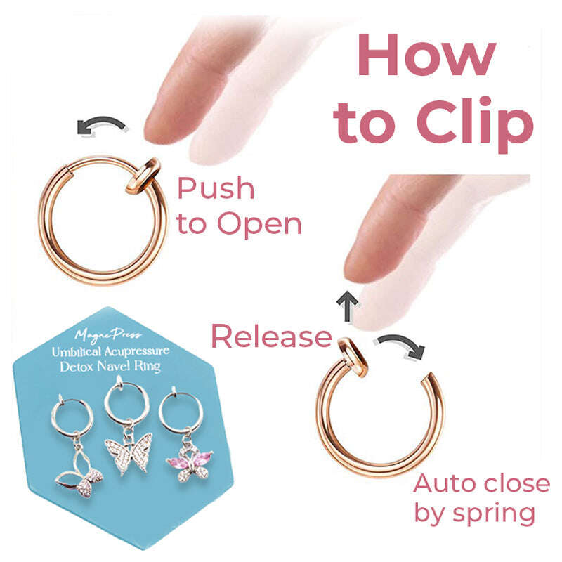 MAGNEPRESS ACUPRESSÃO UMBILICAL ANEL DO BOTÃO DE DESINTOXICAÇÃO DO BARRIGA