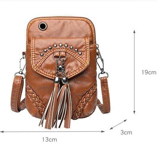 Bolsa crossbody impermeável feminina estilo retrô com z de alta capacidade