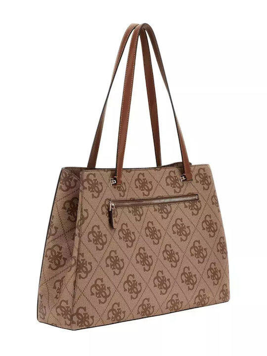 Erenia Erenia Γυναικεία Τσάντα Shopper Ώμου Καφέ