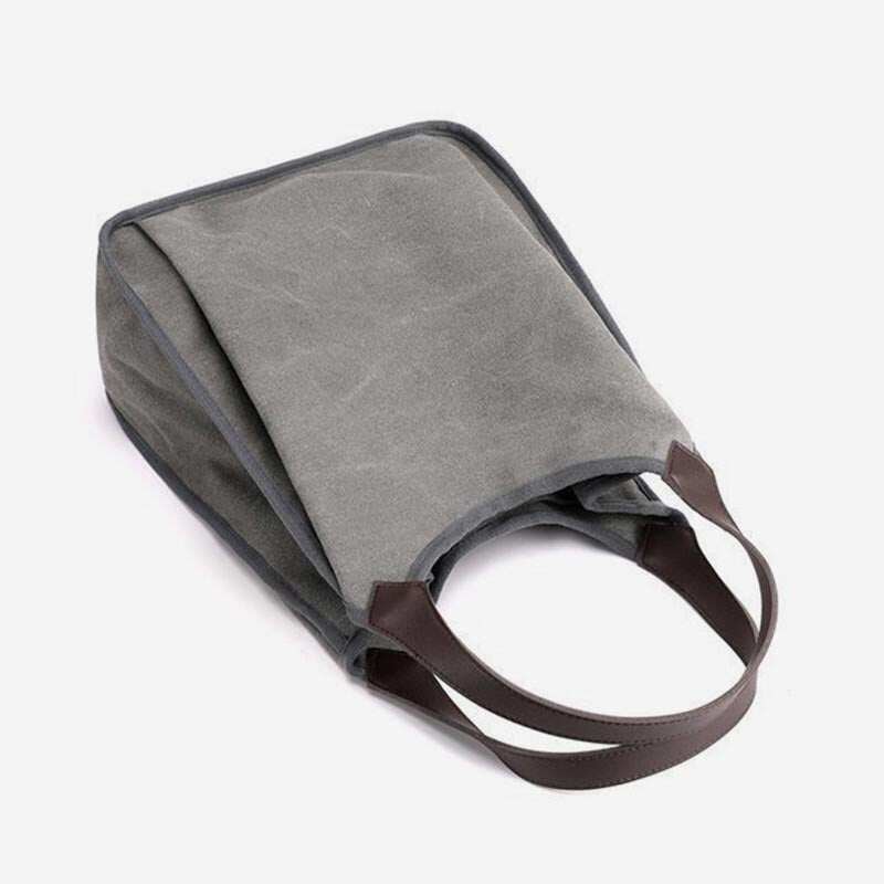 Bolsa feminina média com três compartimentos Bolsa de ombro espaçosa em lona