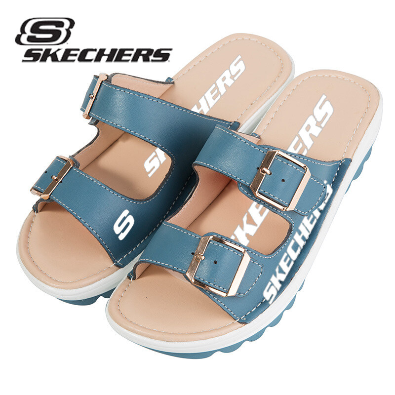 Új Skechers tavaszi-nyári női szandálok dupla bőr csattal és kényelmes pántokkal
