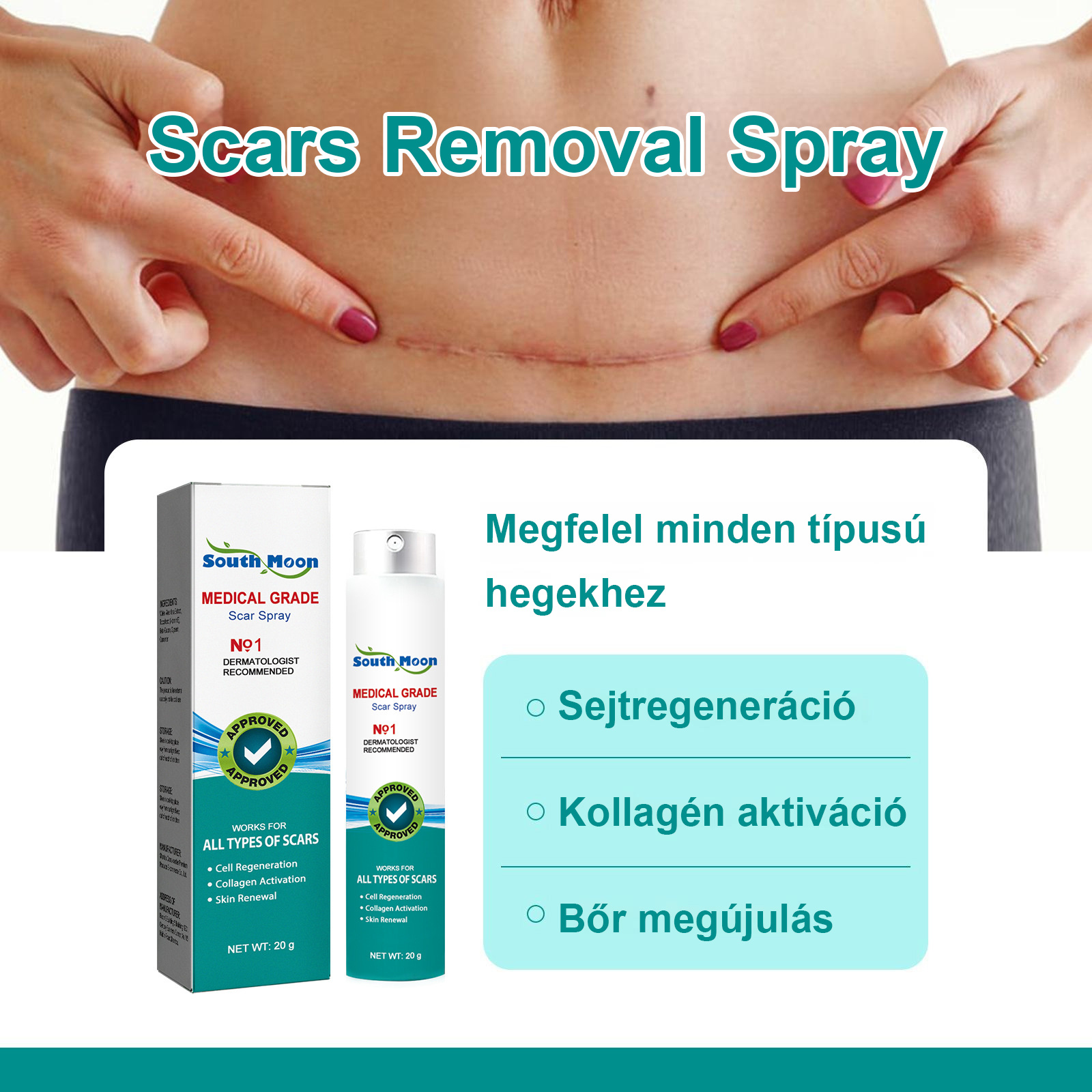 Fivfivgo™ Spray avançado para remoção de cicatrizes