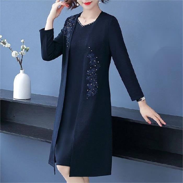 🌸Women's elegant jacket and dress 2-piece set