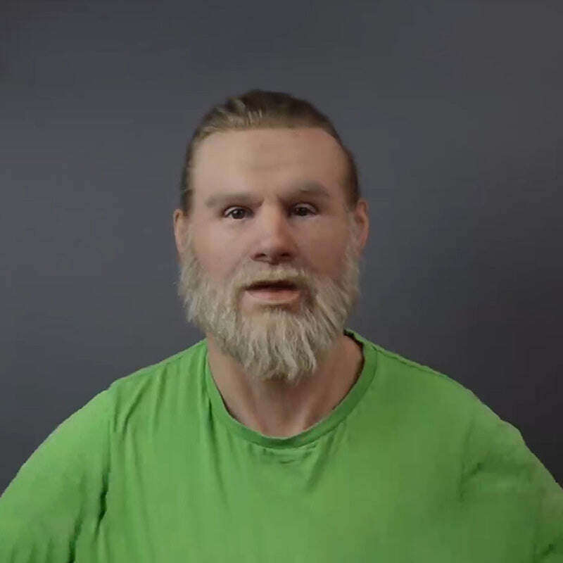 Máscara de látex de simulação de Halloween