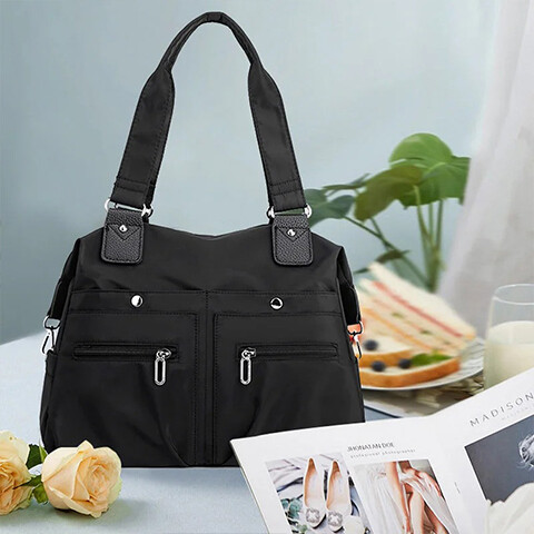 ✨Bolsa de ombro de nylon com vários bolsos à prova d'água de grande capacidade