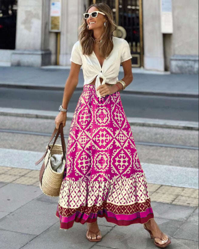 Vintage suknja s printom