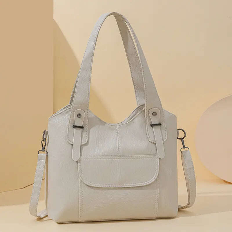 👜🔥Nova bolsa de ombro feminina feita de couro genuíno