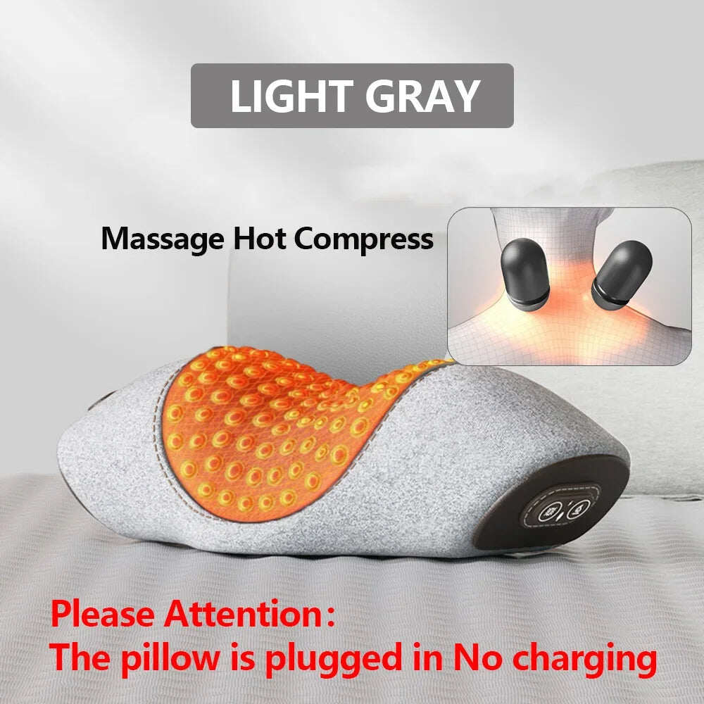Almofada cervical massageadora elétrica de pescoço 3 velocidades