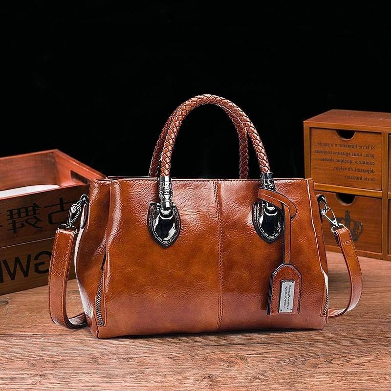 🔥Oferta especial🔥bolsa de ombro de couro vintage