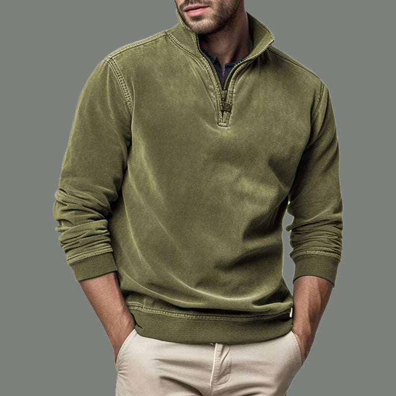 M-4XL🔥Moletom com capuz vintage com zíper masculino